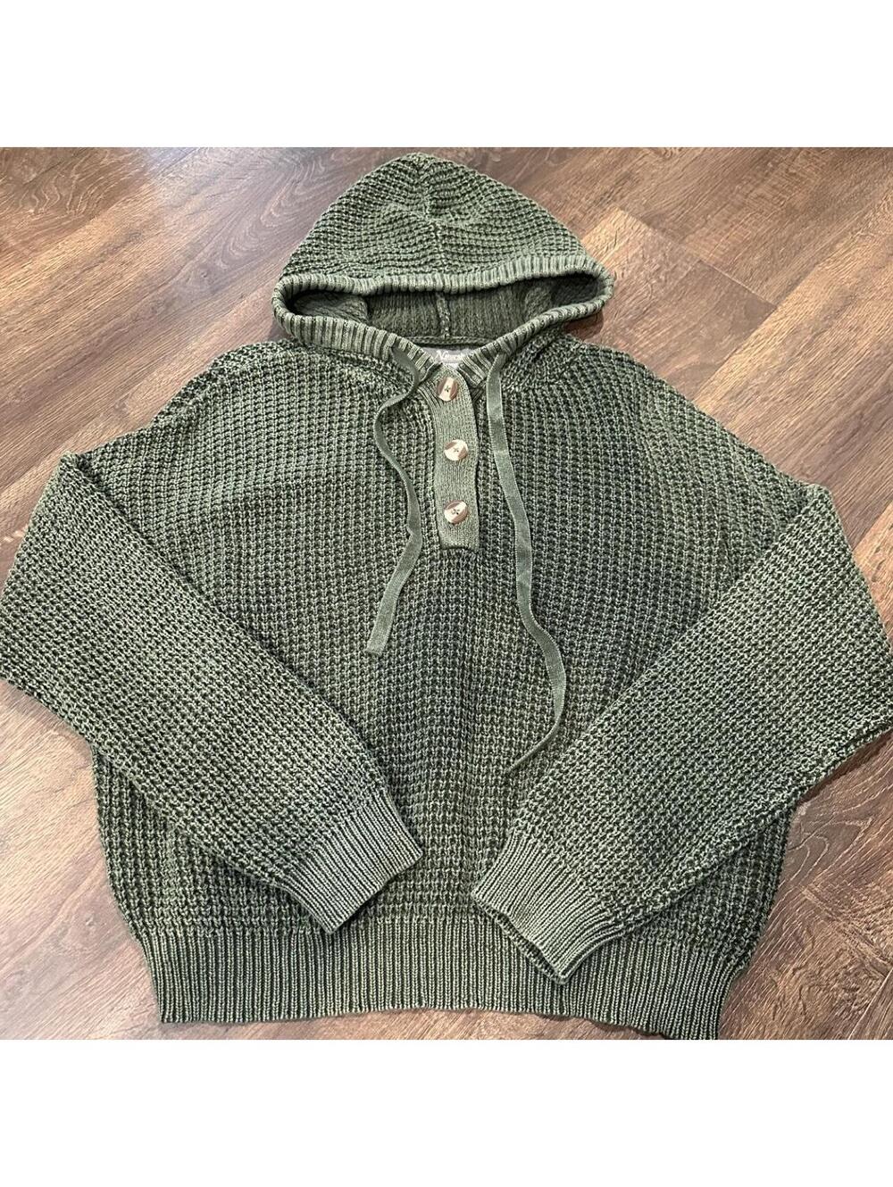 Natural Reflections Women's Green and Khaki Hoody